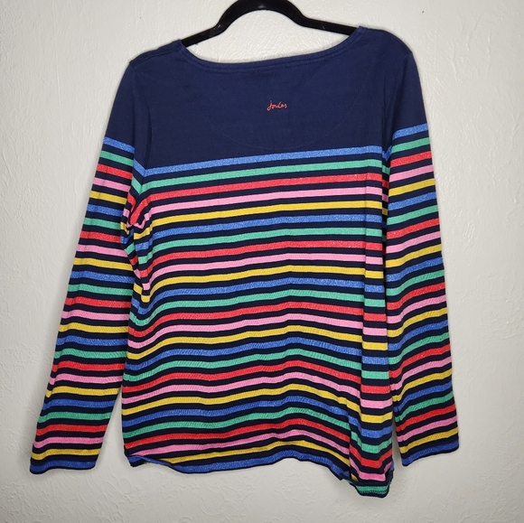 Joules Colorful Striped Long Sleeve Top 14 - Picture 4 of 4